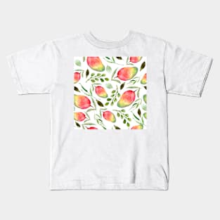 Mangoes and Greenery | Watercolor | Pattern Kids T-Shirt